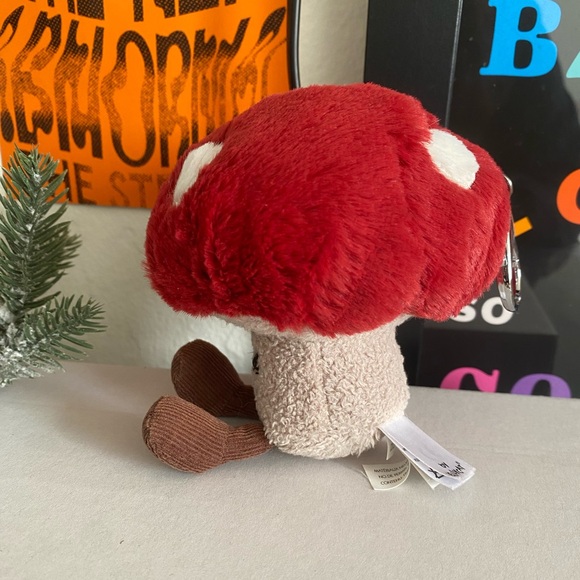 Jellycat Mushroom Amuseables Mushroom Bag Charm Key Chain Rare & Retired - Picture 9 of 15